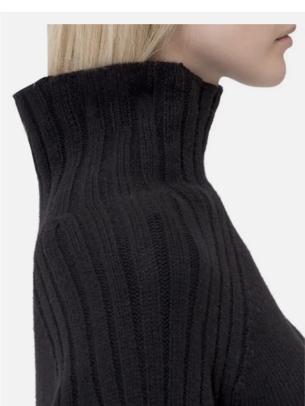 Polo by Ralph Lauren Ribbed Mock Neck Sweater Wool Cashmere blend M - Picture 3 of 9